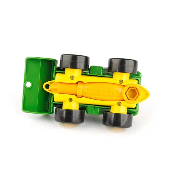 Конструктор John Deere Kids Трактор зелёный жёлтый чёрный 29х11х15 см