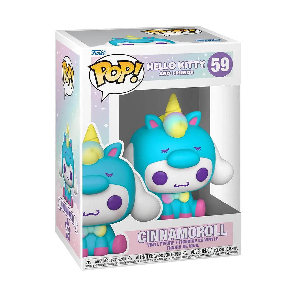 Ігрова фігурка Funko POP! вінілова 6х5,5х11,4 см біла Сіннаморолл у костюмі єдинорога
