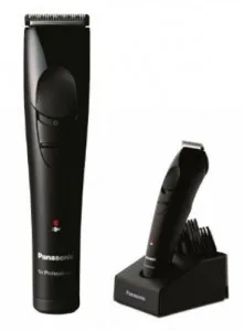 Машинка для стрижки Panasonic, аккумуляторная, с роторным мотором, 3 насадки, стальное лезвие, черного цвета