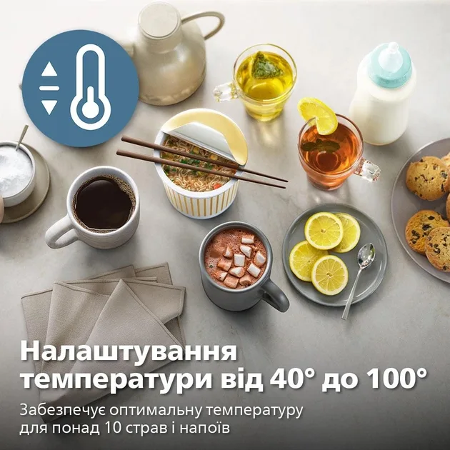 Электрочайник Philips 1,7 л пластиковый черный с терморегуляцией и дисплеем.