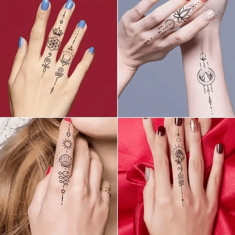 Набір тимчасових татуювань Fresh Tattoo чорні 9,5х5,5 см 30 штук