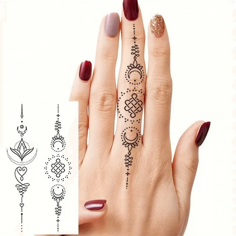 Набір тимчасових татуювань Fresh Tattoo чорні 9,5х5,5 см 30 штук