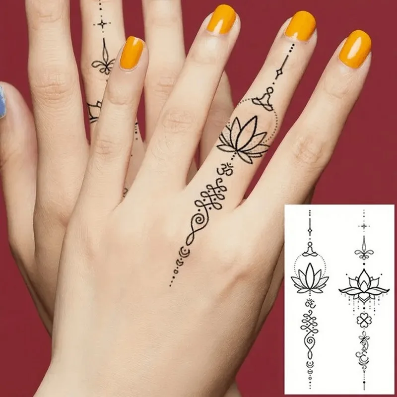 Набір тимчасових татуювань Fresh Tattoo чорні 9,5х5,5 см 30 штук