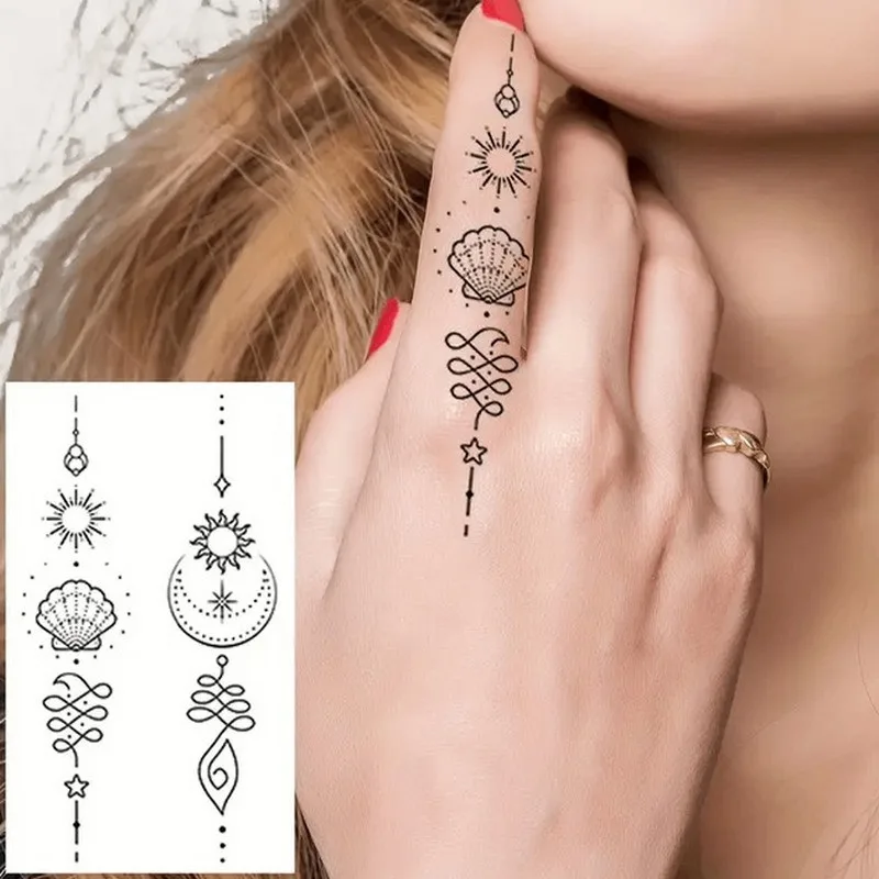 Набір тимчасових татуювань Fresh Tattoo чорні 9,5х5,5 см 30 штук