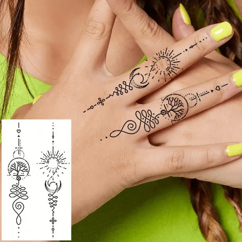 Набір тимчасових татуювань Fresh Tattoo чорні 9,5х5,5 см 30 штук
