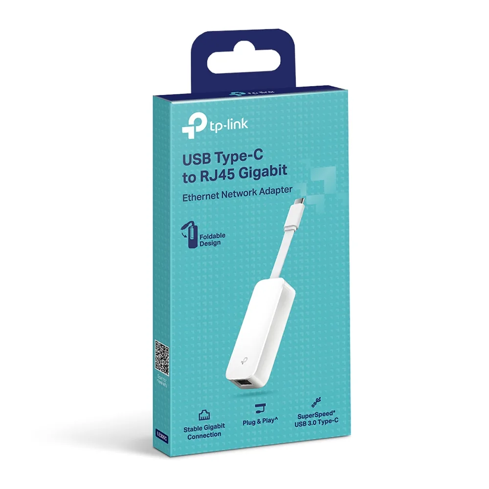Мережевий адаптер TP-Link USB Type-C RJ45 1 Гбіт/с Портативний 71х26х16,2 мм