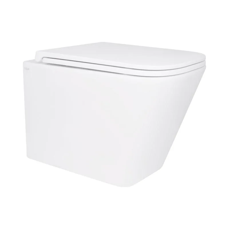 Підвісний унітаз безобідковий Qtap Tern Rimless кераміка 490x340x350 мм білий