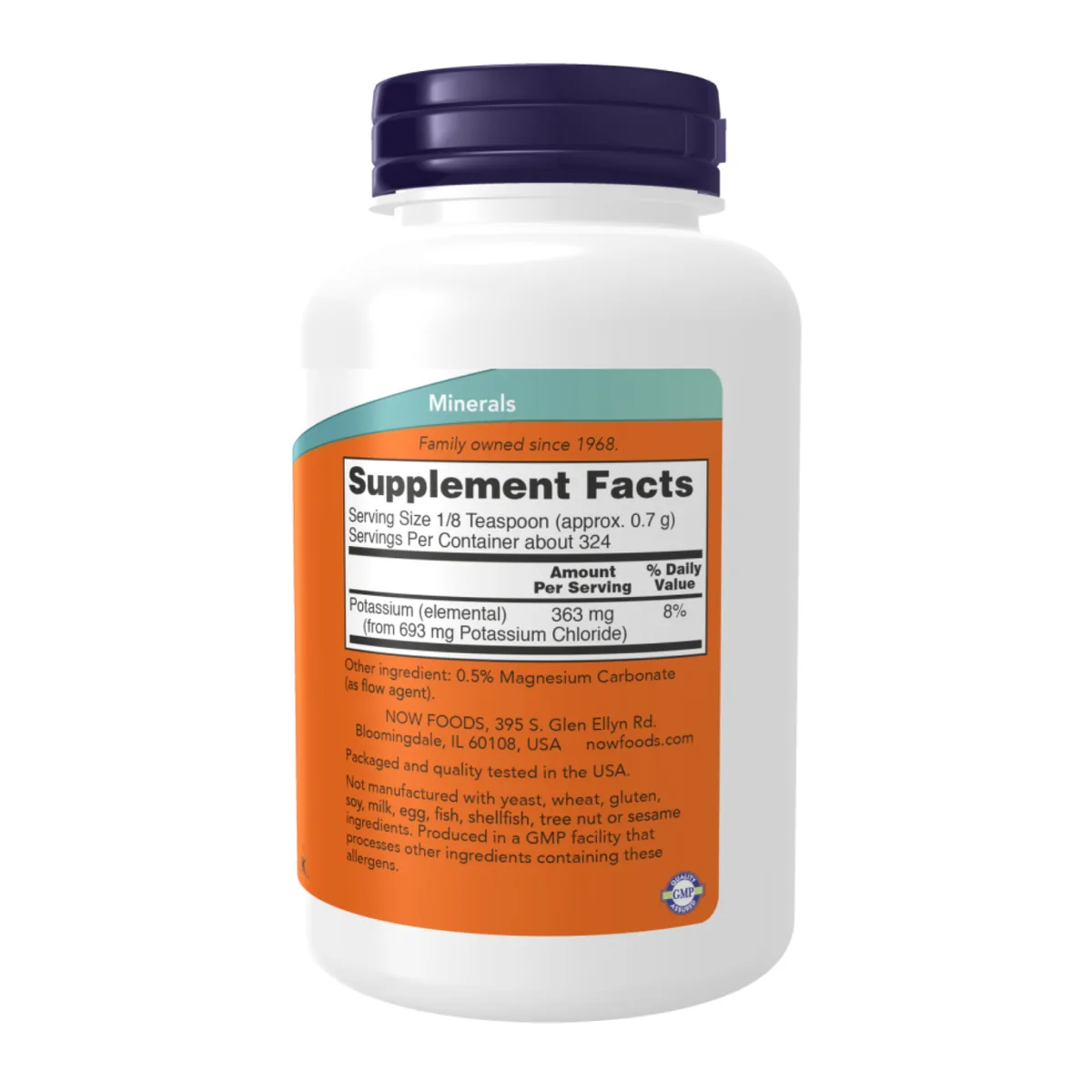 Калий хлорид порошок Now Foods 227 г