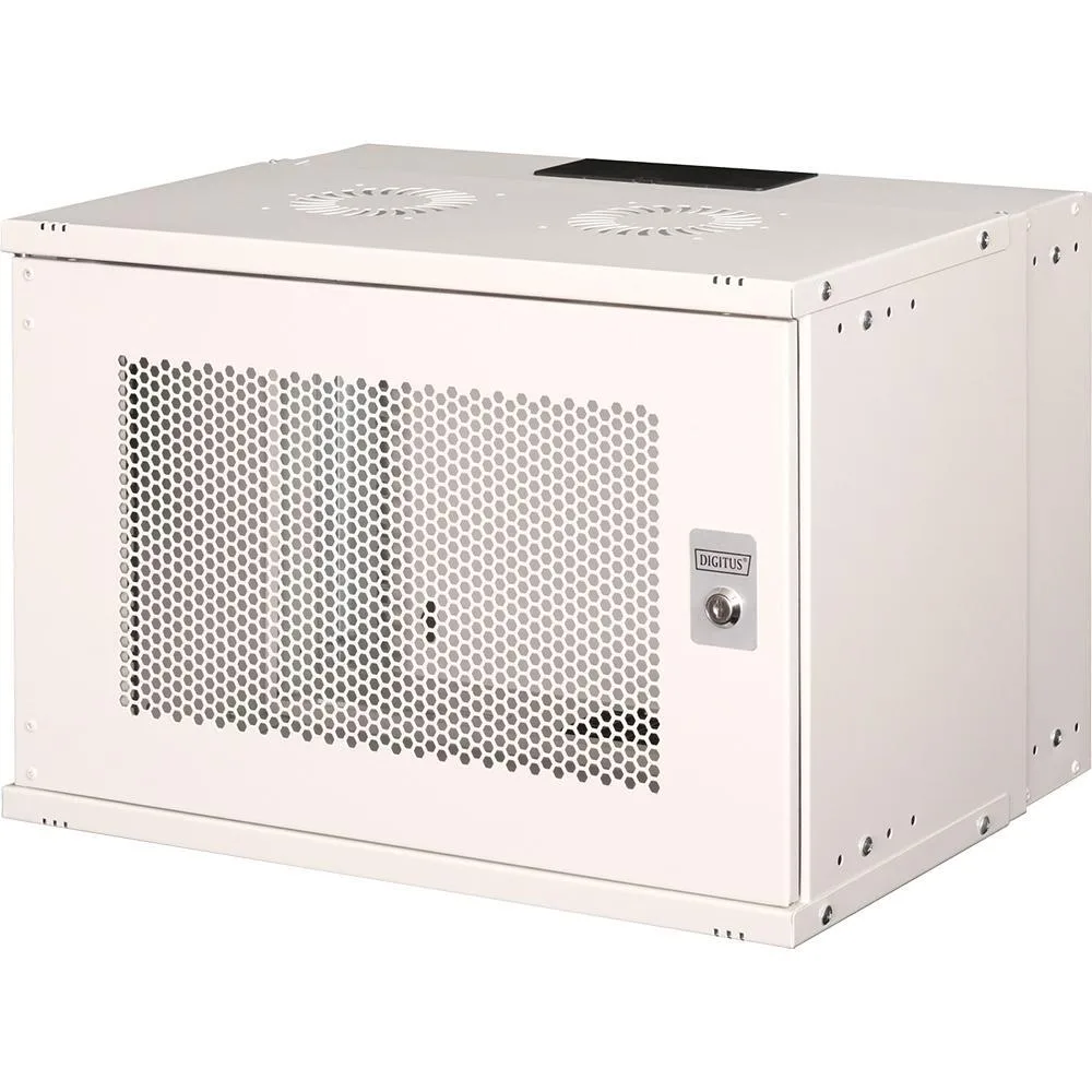 Шафа DIGITUS 19", 7U, SOHO PRO, металеві перфоровані двері, 540x400 мм, 60кг максимально, сіра