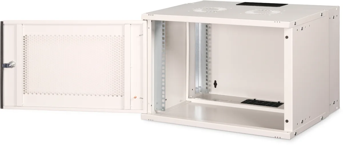 Шафа DIGITUS 19", 7U, SOHO PRO, металеві перфоровані двері, 540x400 мм, 60кг максимально, сіра