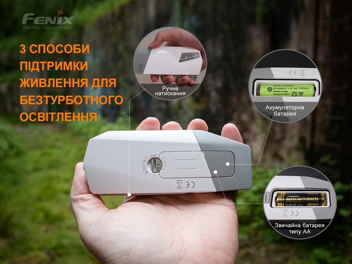 Ліхтар ручний Fenix АБС-пластик 135х53х24 мм Чорний