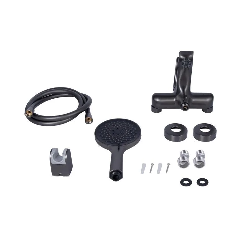 Змішувач для ванни Qtap Vlasta New 180х207х140 мм латунь Gunmetal Black PVD