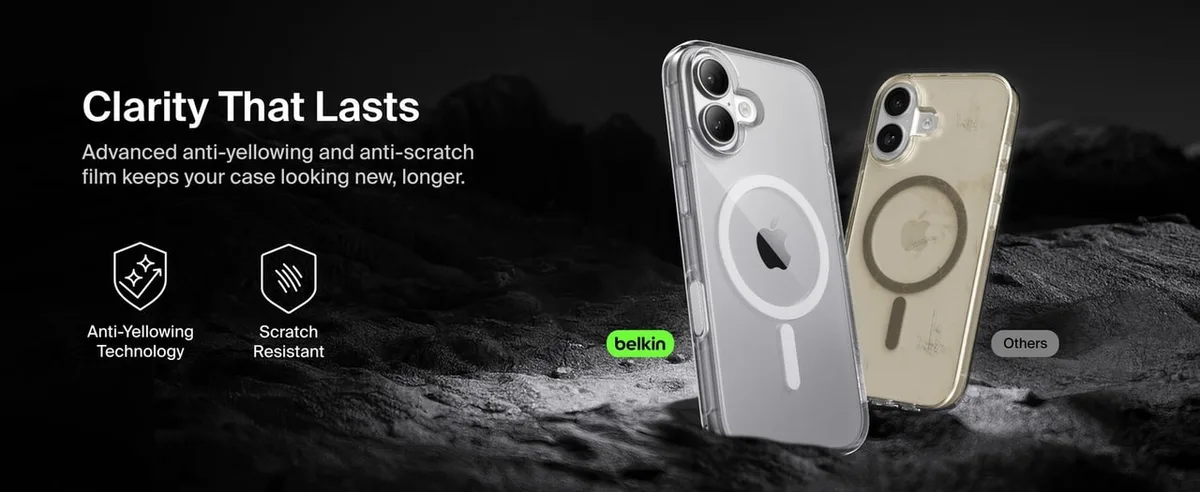 Чохол Belkin для iPhone 17, Magnetic Protective Clear
