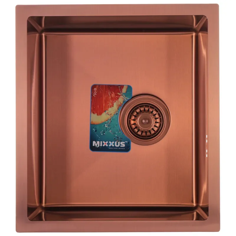 Мойка Mixxus нержавеющая сталь 480х430х220 мм бронза