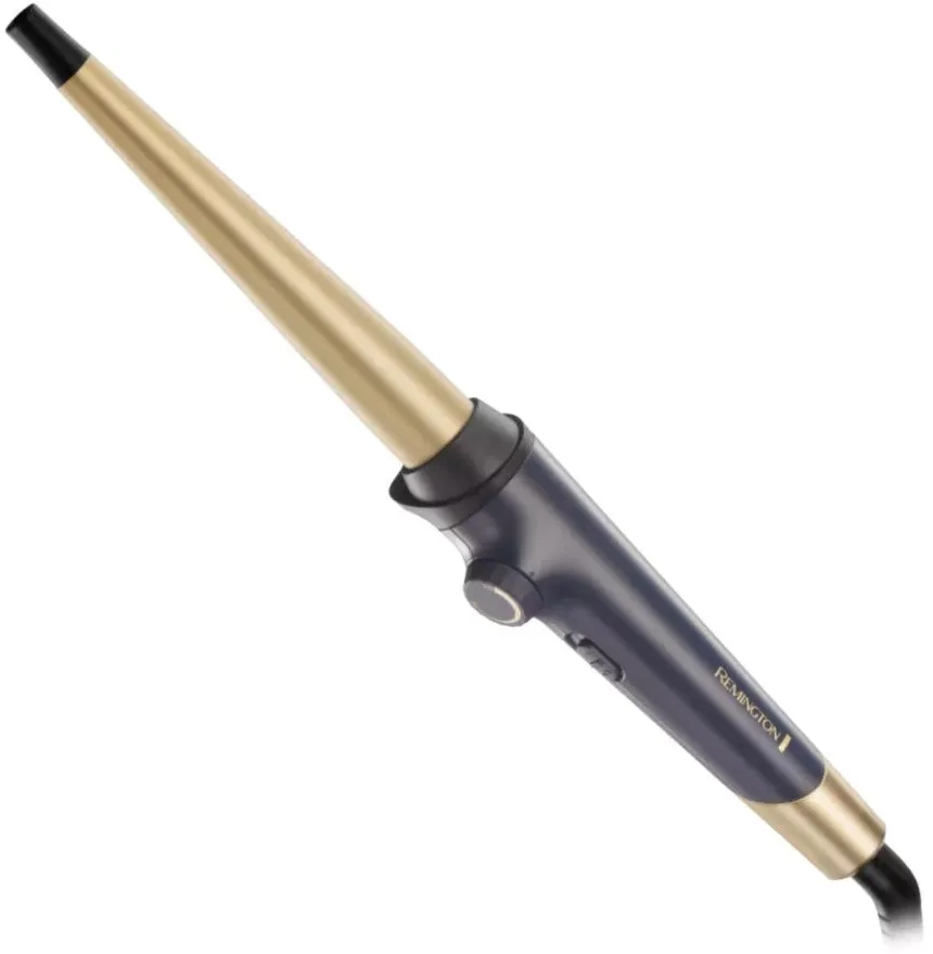 Конусная плойка Remington Sapphire Luxe, диаметр 13-25 мм, температурный режим 130-200°C, в комплекте с чехлом, керамическое покрытие, сапфировый
