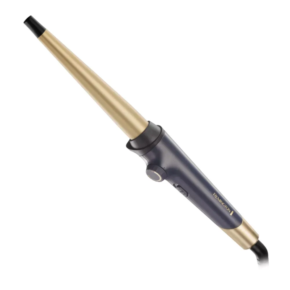 Конусная плойка Remington Sapphire Luxe, диаметр 13-25 мм, температурный режим 130-200°C, в комплекте с чехлом, керамическое покрытие, сапфировый