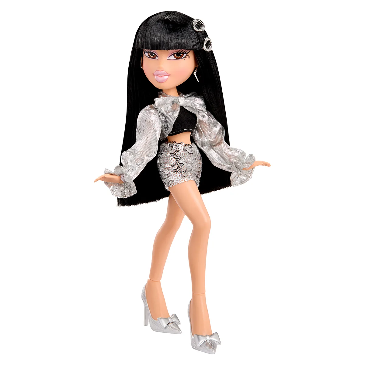 Ігровий набір з лялькою Bratz Charmz комбіновані матеріали 27 см металевий колір