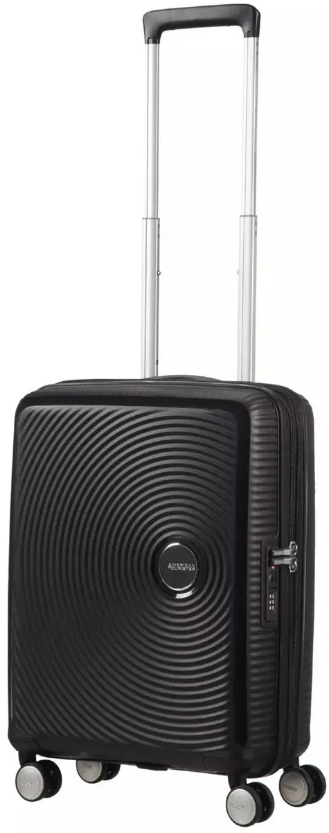 Вализа American Tourister, Soundbox, полипропилен, малая, 55 см, 35.5/41 л, TSA, 4 колеса, EXP, черная.