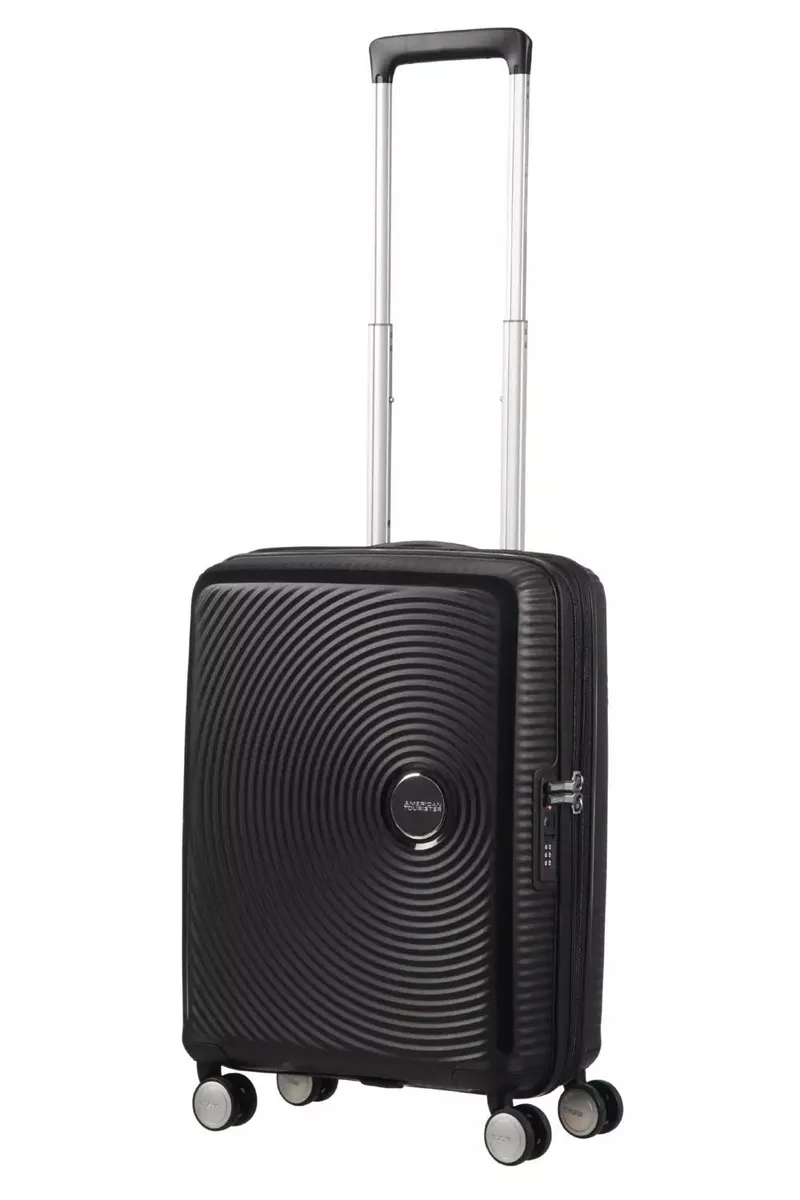 Вализа American Tourister, Soundbox, полипропилен, малая, 55 см, 35.5/41 л, TSA, 4 колеса, EXP, черная.