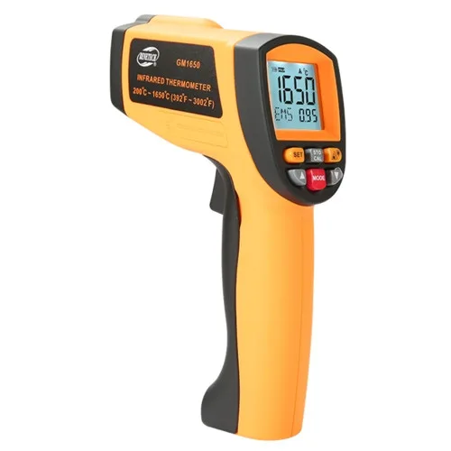 Пірометр інфрачервоний BENETECH GM1650 200-1650°C 50:1 вологозахищений ЖК дисплей