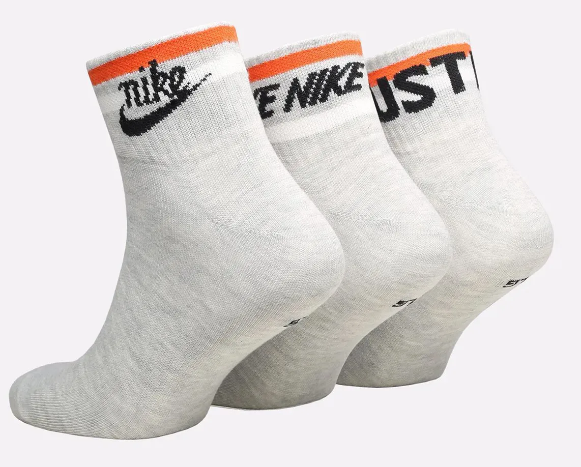 Шкарпетки NIKE поліестер 46-50 сірі 3 пари