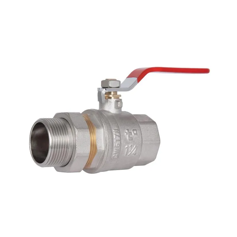 Кран шаровой 1 1/4" Thermo Alliance латунь никель 200х57х95 мм
