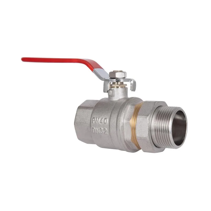 Кран шаровой 1 1/4" Thermo Alliance латунь никель 200х57х95 мм