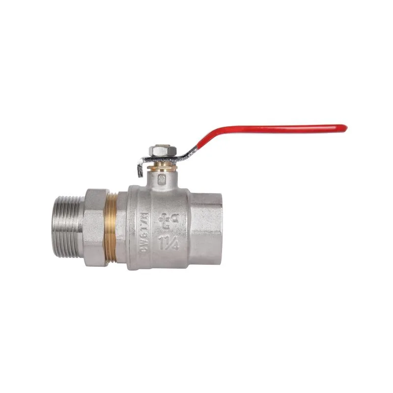 Кран шаровой 1 1/4" Thermo Alliance латунь никель 200х57х95 мм