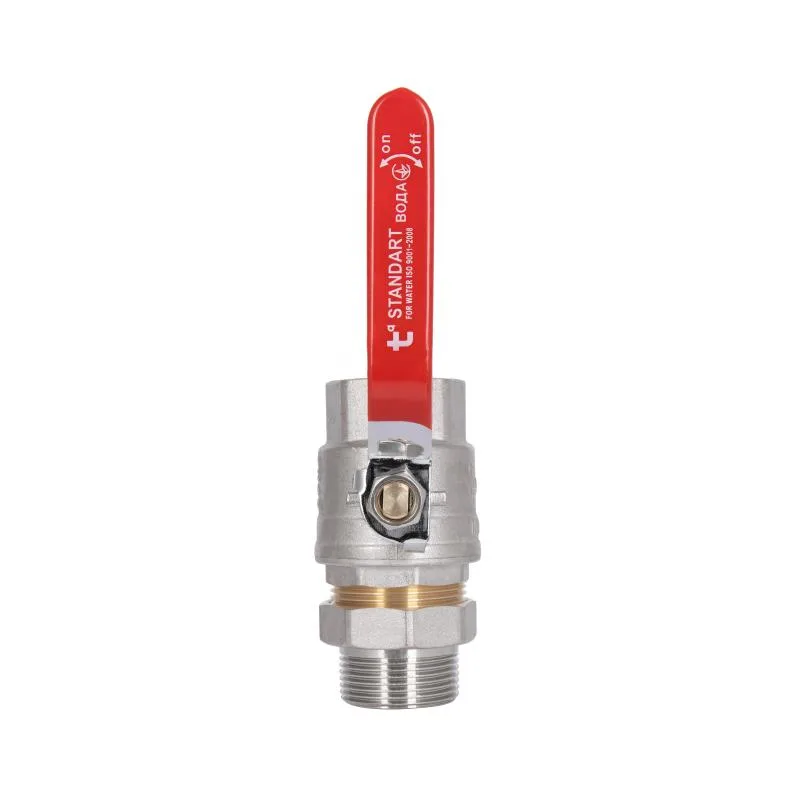 Кран шаровой 1 1/4" Thermo Alliance латунь никель 200х57х95 мм