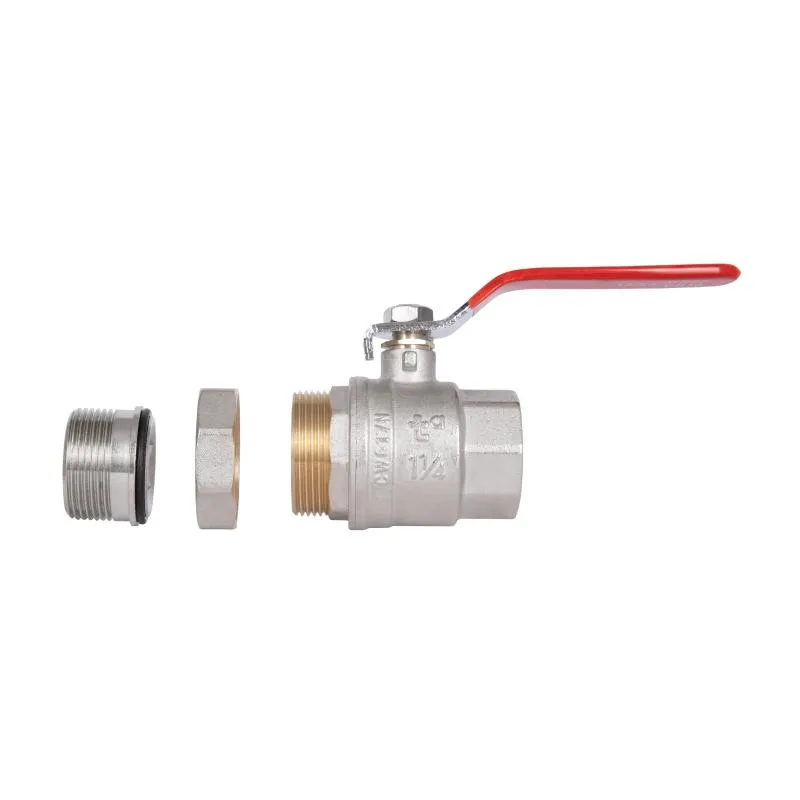 Кран шаровой 1 1/4" Thermo Alliance латунь никель 200х57х95 мм