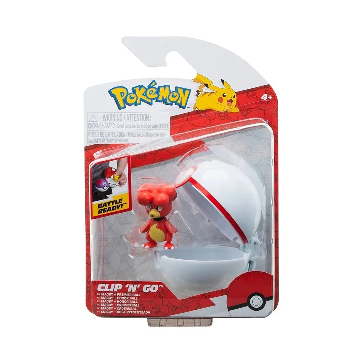 Ігровий набір Pokemon Магбі покебол пластик 5,5х3,25х8 см
