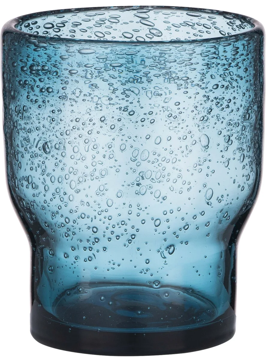 Набір низьких склянок ARDESTO Bubble 300 мл, 2 шт, скло, блакитний.