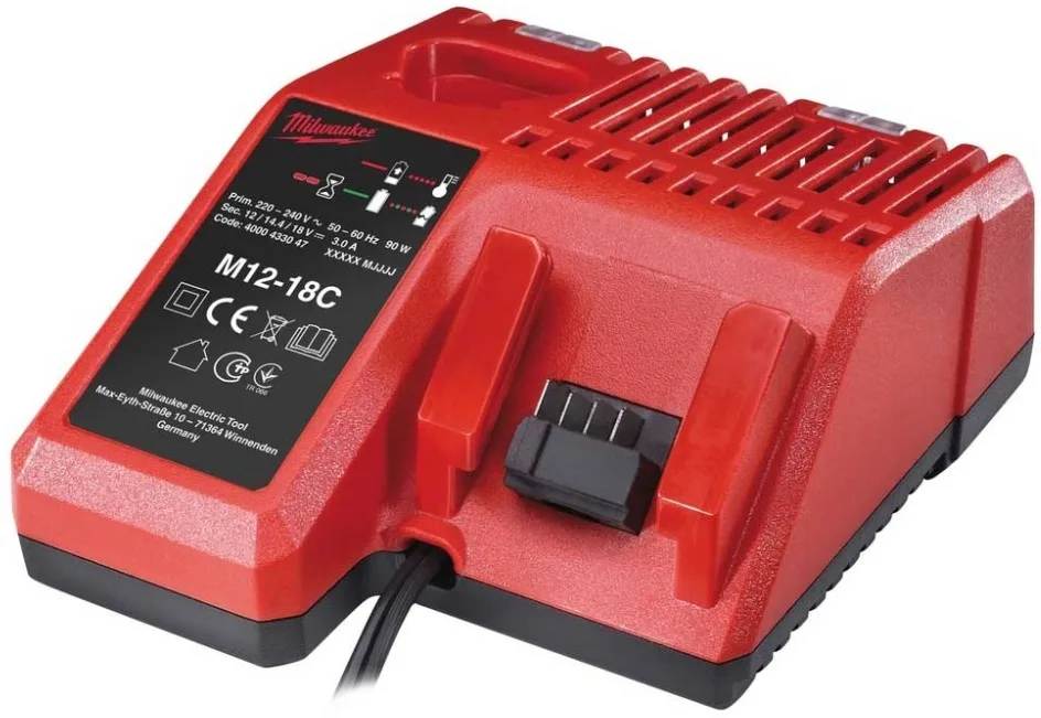 Зарядний пристрій Milwaukee 12В 18В для акумуляторів M12 M14 M18 0,84 кг