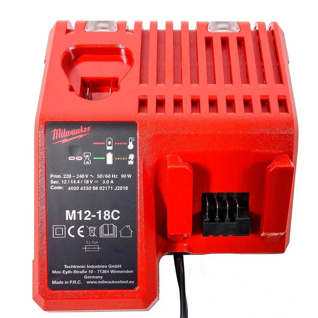 Зарядний пристрій Milwaukee 12В 18В для акумуляторів M12 M14 M18 0,84 кг