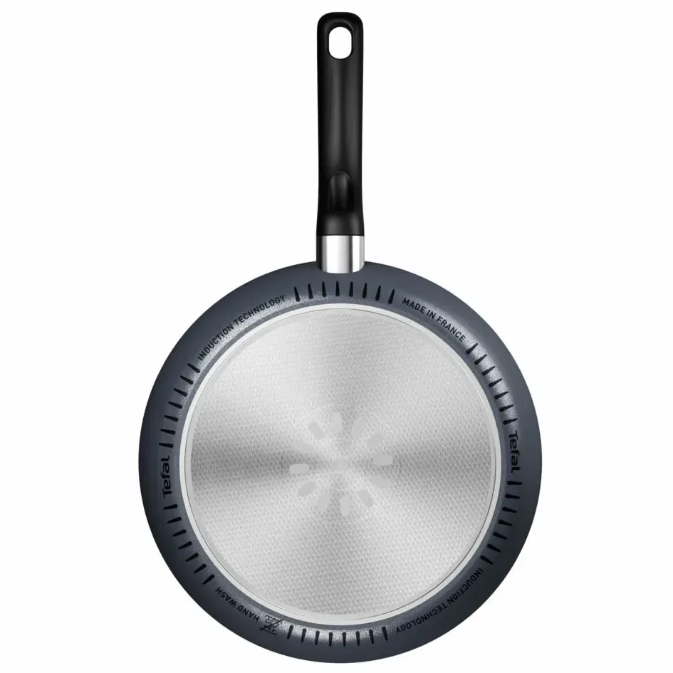 Сковорода Tefal алюмінієва 28 см чорна з кришкою