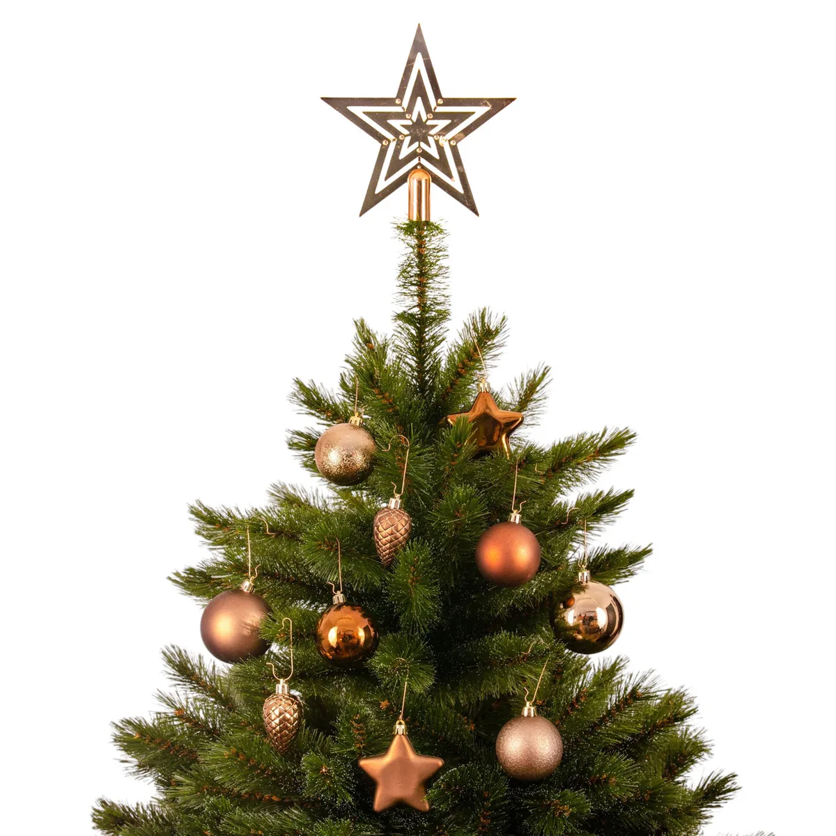 Ялинкові пластикові кулі Mica Decorations 40 шт 6-8 см шоколад