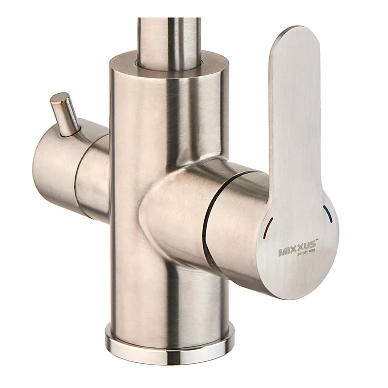 Смеситель для кухни Mixxus 021 однорычажный 50 см нержавеющая сталь SUS304