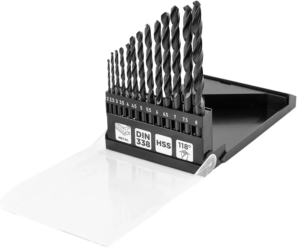 Набір свердел по металу GRAPHITE HSS 2-8 мм 13 шт кейс