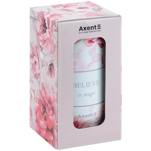 Термокухоль 350 мл AXENT Peony Dreams з нержавіючої сталі для гарячих напоїв.