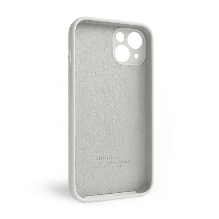 Чохол силіконовий для Apple iPhone 13  закрита камера сірий