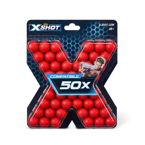 Набор пулек X-Shot 50 шт 2,3 см для бластеров игрушечные шарики для стрельбы