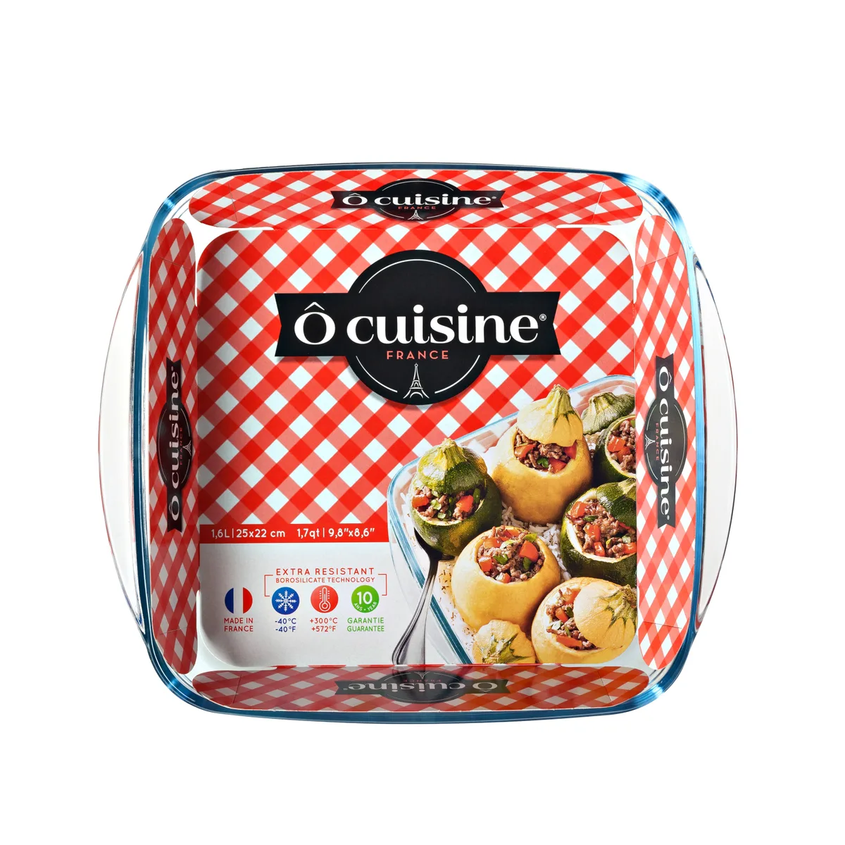 Форма O CUISINE боросиликатное стекло квадратная 20х20 см