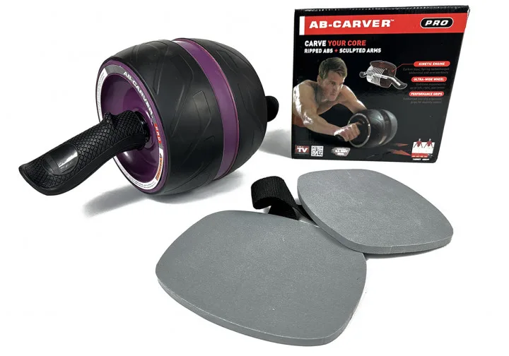 Ролик для преса EasyFit 20х16х20 см з анатомічними ручками чорний