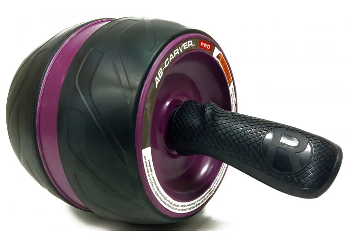Ролик для пресса EasyFit 20х16х20 см с анатомическими ручками черный