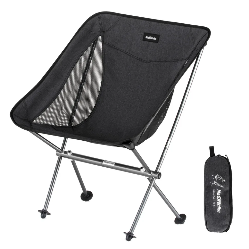 Складной стул Naturehike алюминий 68х50х56 см черный