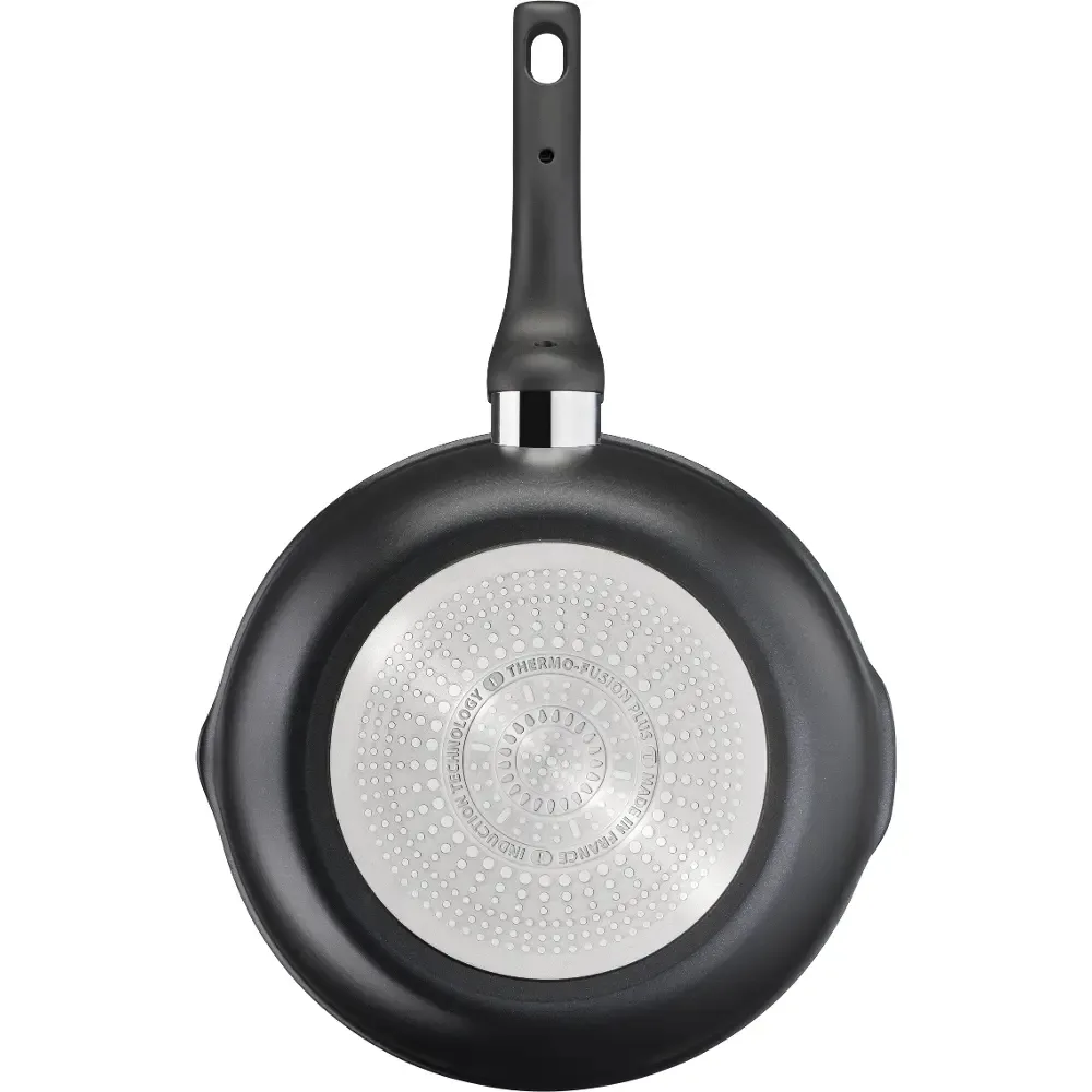 Глибока сковорода Tefal Unlimited, 22 см, алюмінієва, з бакелітовою ручкою, чорного кольору.