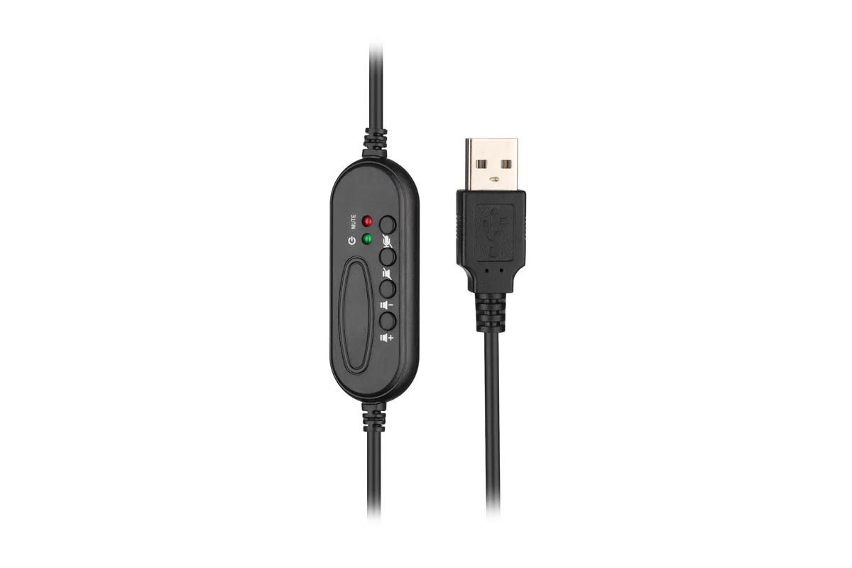 Наушники ПК стерео On-ear 2E CH11 USB, омни-микрофон, 2м, черные