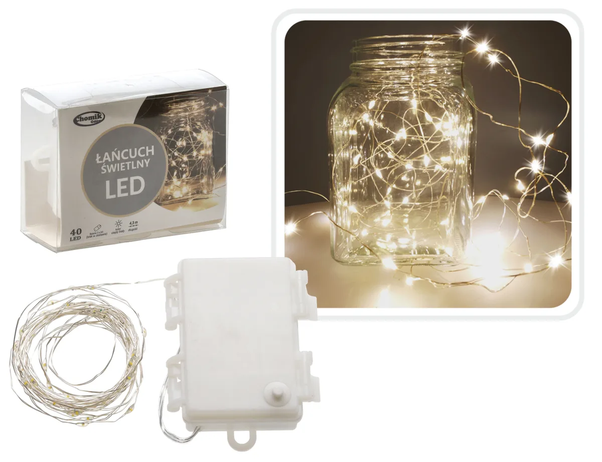 Гірлянда-струна Chomik 4,3 м LED 40 теплий білий