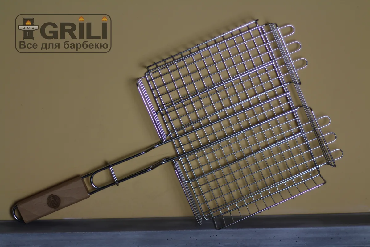 Решетка-гриль GRILLI углеродная сталь 31х26 5 см металл дерево