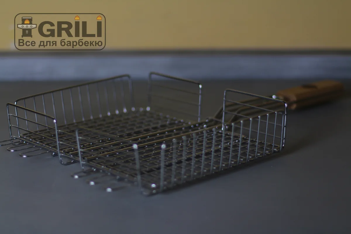 Решетка-гриль GRILLI углеродная сталь 31х26 5 см металл дерево